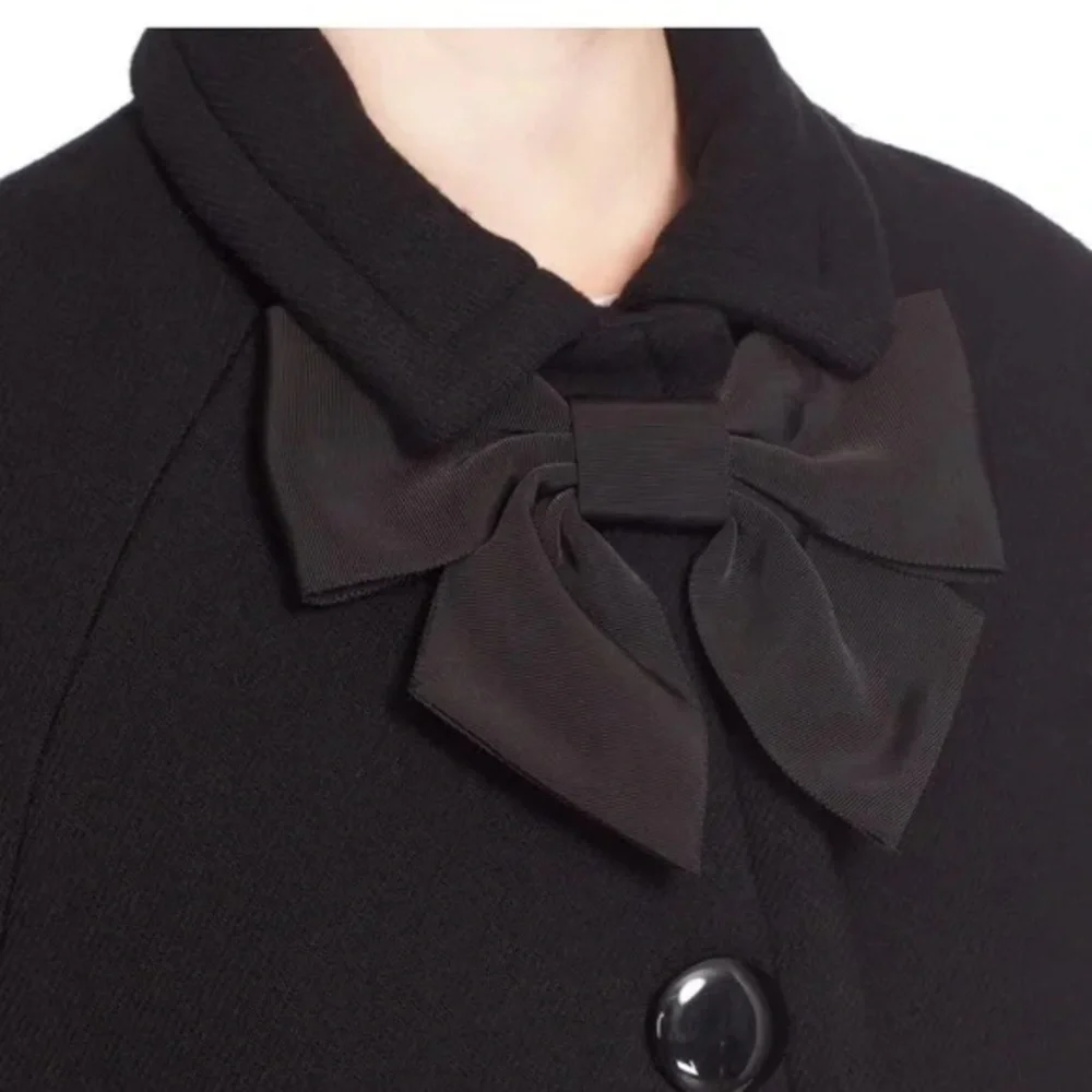 kate spade Black Cape with Bow Detail - Picture 6 of 6